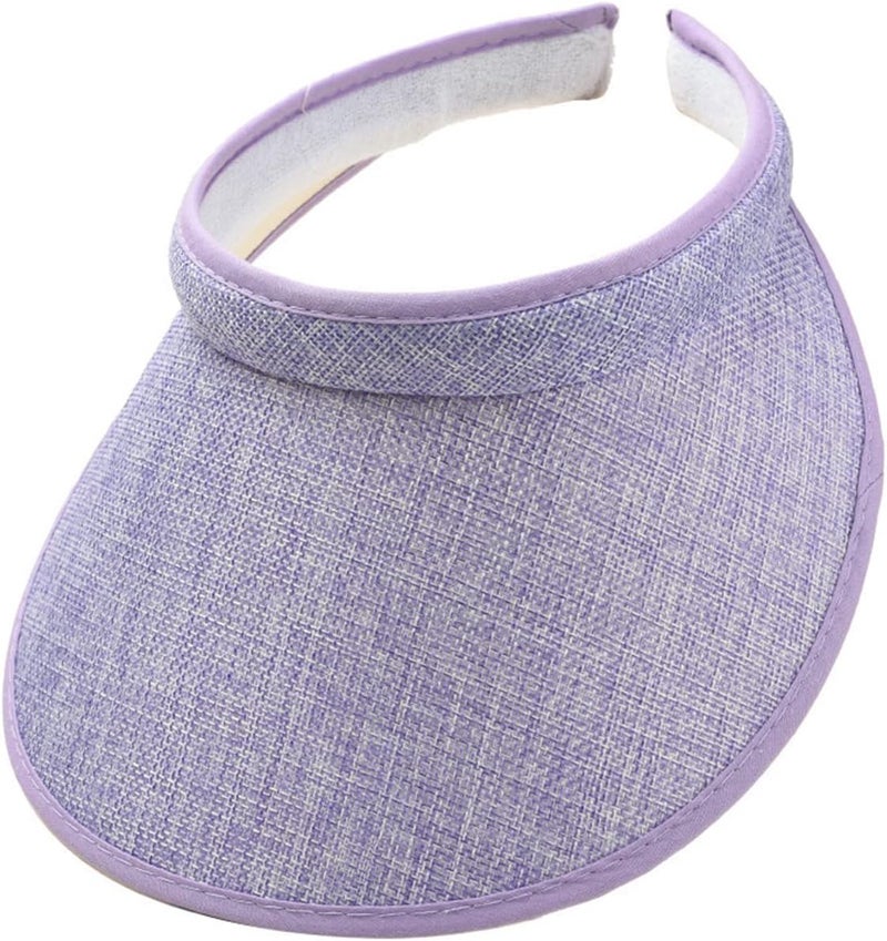 jecvxor Cloth Covered Slip-On Visor for Women, Adjustable Cap Sports Sun Visors for Men - Image 1